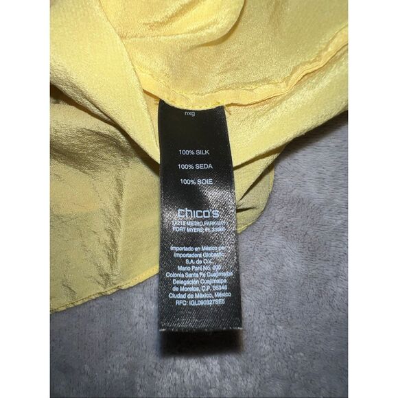 Chicos Black Label Silk Women’s BLOUSE LARGE - Picture 6 of 9